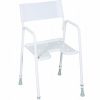 Adjustable Height Shower Chair - Nylon Back