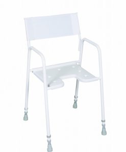 Adjustable Height Shower Chair - Nylon Back