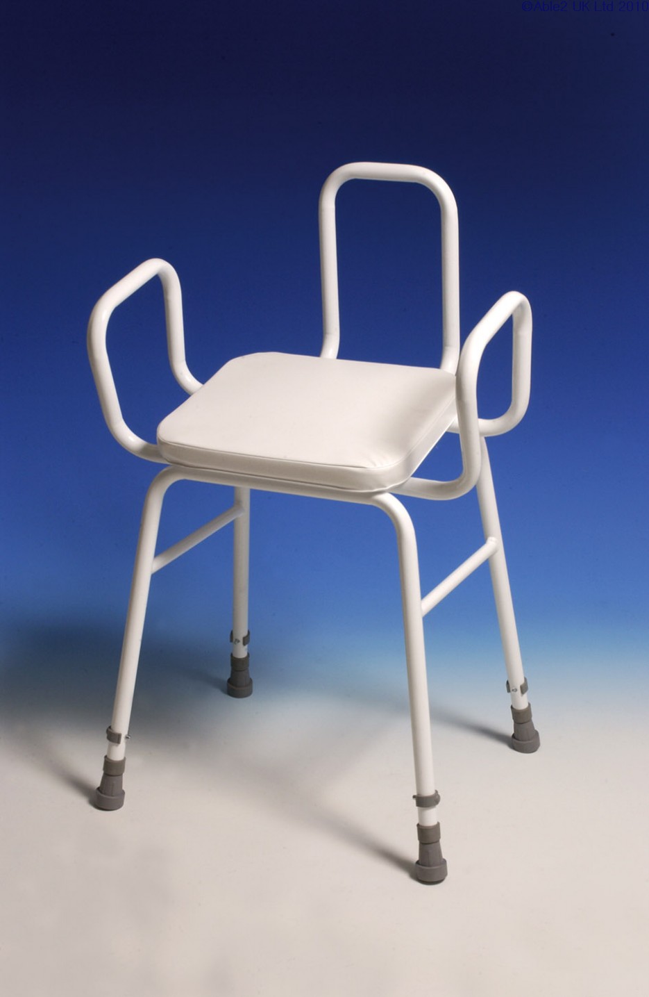 Perching Stool - adj height with arms and back