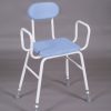 Perching Stool PU Seat - arms and padded back