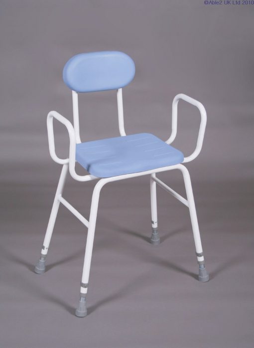 Perching Stool PU Seat - arms and padded back