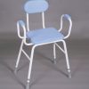 Perching Stool PU Seat - padded arms and padded back