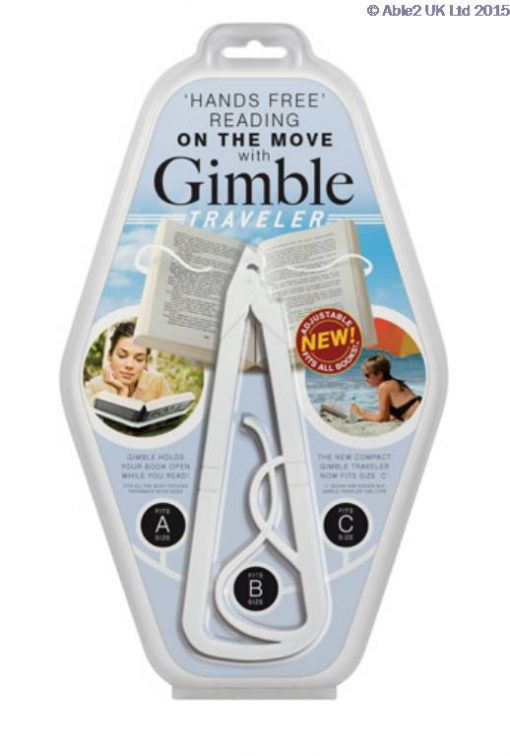 Gimble Traveller Book Holder - White