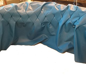Blue Quilted Upholstery