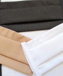 Plain Colours Double Layered 100% Cotton Surgical Style Pleated Reusable Face Masks – Available in Packs of 5 or 10 - Image 6