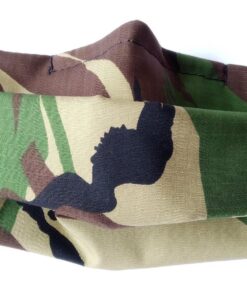 Camo Print Double Layered Surgical Style Pleated Reusable Polycotton Face Masks – Available in Packs of 5 or 10