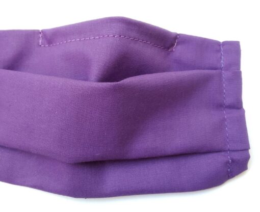 Plain Colours Double Layered 100% Cotton Surgical Style Pleated Reusable Face Masks – Available in Packs of 5 or 10