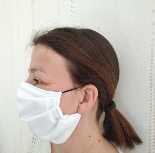 Máscaras faciales plisadas de estilo quirúrgico de algodón de doble capa: disponibles en paquetes de 5 o 10