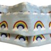 Rainbow Double Layered 100% Cotton Surgical Style Pleated Reusable Face Masks – Available in Packs of 5 or 10  2