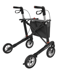 ATHLON HD - XL-Carbon Ultralight Rollator, Large 62, Black, SOFT Wheels (3)