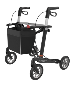 ATHLON HD - XL-Carbon Ultralight Rollator, Large 62, Black, SOFT Wheels (5)
