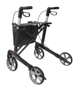 ATHLON HD - XL-Carbon Ultralight Rollator, Large 62, Black, TPE Wheels (4)