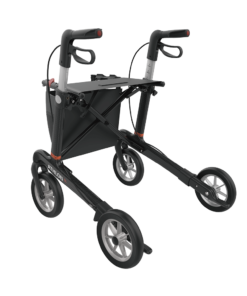 ATHLON SL - Carbon Ultralight Rollator, Medium 55, Black, SOFT Wheels (4)