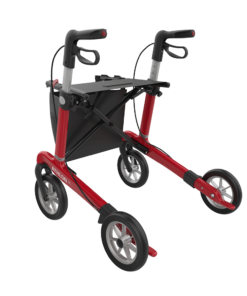ATHLON SL - Carbon Ultralight Rollator, Medium 55, Red, SOFT Wheels (4)