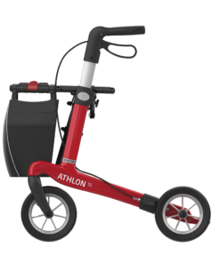 ATHLON SL - Carbon Ultralight Rollator, Medium 55, Red, SOFT Wheels (5)
