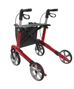 ATHLON SL - Carbon Ultralight Rollator, Medium 55, Red, TPE Wheels (4)