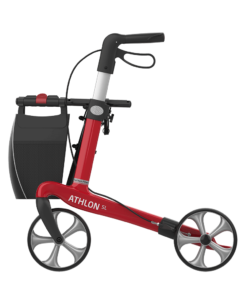 ATHLON SL - Carbon Ultralight Rollator, Medium 55, Red, TPE Wheels (5)