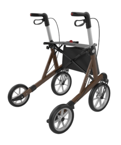EXPLORER - Outdoor Rollator, Large 62, Brown, SOFT Wheels (3)