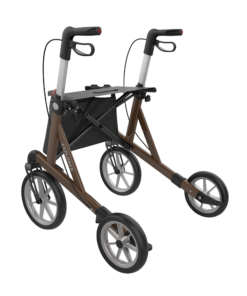 EXPLORER - Outdoor Rollator, Large 62, Brown, SOFT Wheels (4)