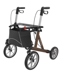 EXPLORER - Outdoor Rollator, Large 62, Brown, SOFT Wheels (5)