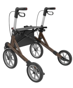 EXPLORER - Outdoor Rollator, Medium 53, Brown, SOFT Wheels (4)
