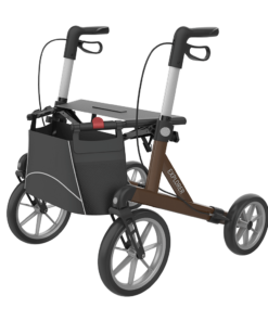 EXPLORER - Outdoor Rollator, Medium 53, Brown, SOFT Wheels (5)