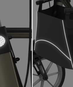 NAVIGATOR AIR - Outdoor Arthritis Rollator, Large 62, Champagne, SOFT Wheels (8)