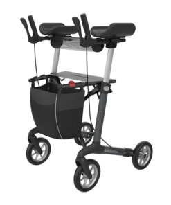 NAVIGATOR I - Fixed forearm supports, Indoor Arthritis Rollator, Large 62, Grey, SOFT Wheels (5)