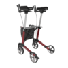 NAVIGATOR I – Fixed forearm supports, Indoor Arthritis Rollator, Large 62, Red, TPE Wheels (4)