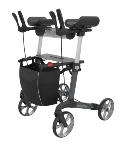 NAVIGATOR I - Fixed forearm supports, Indoor Arthritis Rollator, Medium 55, Grey, TPE Wheels (5)