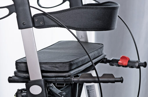 NAVIGATOR I - Fixed forearm supports, Indoor Arthritis Rollator, Medium 55, Red, TPE Wheels (9)