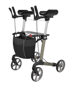 NAVIGATOR II - Swivel forearm supports, Indoor Arthritis Rollator, Large 62, Champagne, TPE Wheels (5)