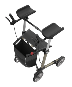 NAVIGATOR II - Swivel forearm supports, Indoor Arthritis Rollator, Large 62, Champagne, TPE Wheels (6)