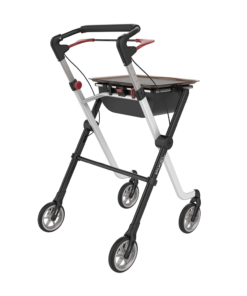 PIXEL - Indoor Rollator, Large , Whiteblack, TPE Wheels (3)
