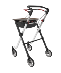 PIXEL - Indoor Rollator, Large , Whiteblack, TPE Wheels (4)