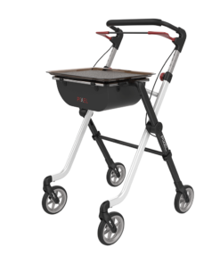 PIXEL - Indoor Rollator, Large , Whiteblack, TPE Wheels (5)