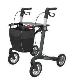 ROUTER - Aluminium Rollator, Large 62, Grey, SOFT Wheels (4)