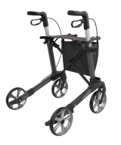 ROUTER Aluminium Rollator, Large 62, Grey, TPE Wheels (3)