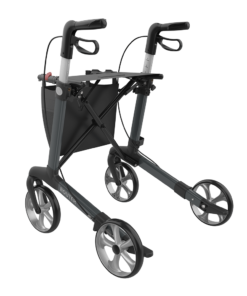 ROUTER Aluminium Rollator, Large 62, Grey, TPE Wheels (4)