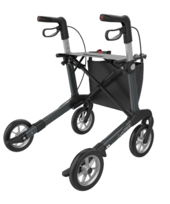 ROUTER - Aluminium Rollator, Medium 55, Grey, SOFT Wheels (3)