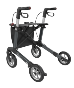 ROUTER - Aluminium Rollator, Medium 55, Grey, SOFT Wheels (4)