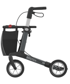 ROUTER - Aluminium Rollator, Medium 55, Grey, SOFT Wheels (5)