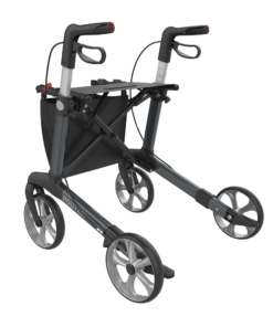 ROUTER - Aluminium Rollator, Medium 55, Grey, TPE Wheels (4)