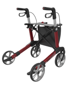 ROUTER - Aluminium Rollator, Medium 55, Red, TPE Wheels (3)