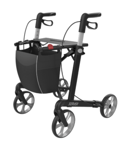 SERVER - Aluminium Lightweight Rollator, Large 62, Black, TPE Wheels (4)