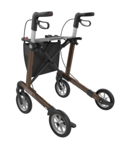 SERVER - Aluminium Lightweight Rollator, Large 62, Brown, SOFT Wheels - Please contact us for price, colours & availability - Image 4