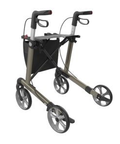 SERVER - Aluminium Lightweight Rollator, Large 62, Champagne, TPE Wheels (4)