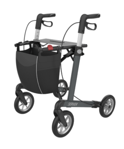 SERVER - Aluminium Lightweight Rollator, Large 62, Grey, SOFT Wheels (4)