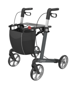 SERVER - Aluminium Lightweight Rollator, Large 62, Grey, TPE Wheels (4)