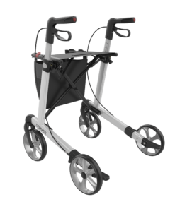 SERVER - Aluminium Lightweight Rollator, Large 62, White, TPE Wheels (4)